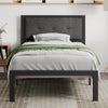 SHA CERLIN King Platform Bed Frame, Upholstered Headboard