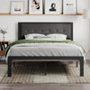SHA CERLIN King Platform Bed Frame, Upholstered Headboard