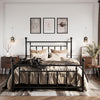 SHA CERLIN 14" Full Metal Bed Frame Victorian Headboard