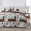 Cozy Christmas Patchwork Quilt Set with Shams
